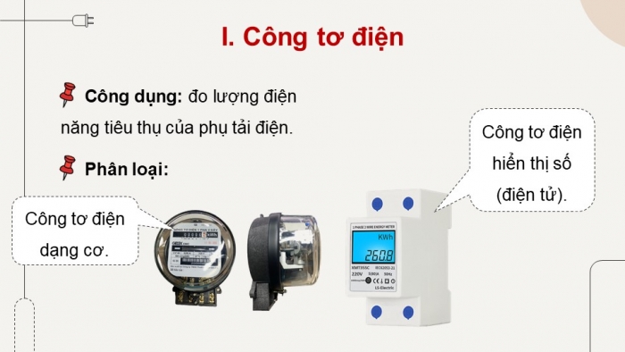 Giáo án điện tử Công nghệ 9 Lắp đặt mạng điện trong nhà Cánh diều Bài 2: Dụng cụ đo điện cơ bản