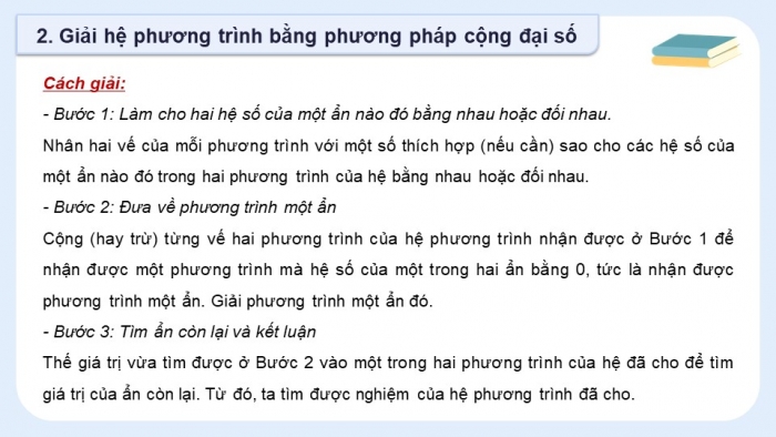 Giáo án PPT dạy thêm Toán 9 Cánh diều Bài 3: Giải hệ hai phương trình bậc nhất hai ẩn