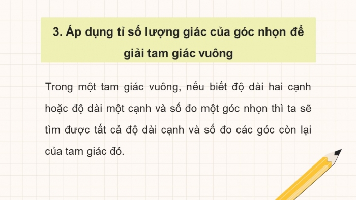 Giáo án PPT dạy thêm Toán 9 Cánh diều Bài 2: Một số hệ thức về cạnh và góc trong tam giác vuông