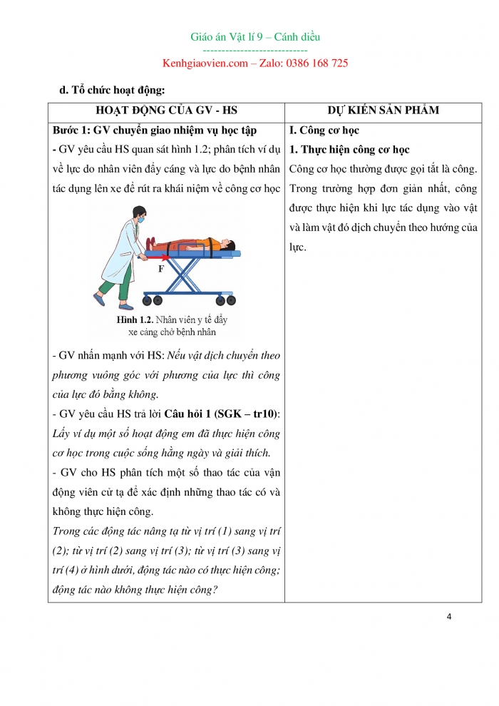 Giáo án và PPT đồng bộ Vật lí 9 cánh diều