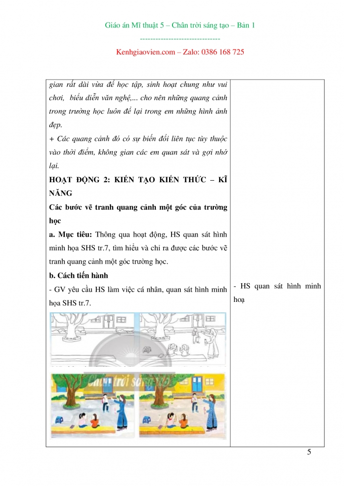 Giáo án và PPT đồng bộ Mĩ thuật 5 chân trời sáng tạo Bản 1