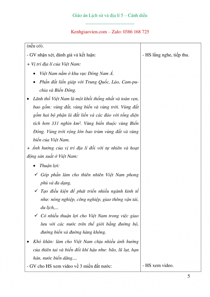 Giáo án và PPT đồng bộ Lịch sử và Địa lí 5 cánh diều