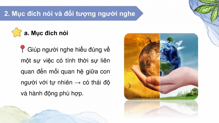 Giáo án điện tử Ngữ văn 9 kết nối Bài 1: Trình bày ý kiến về một sự việc có tính thời sự (con người trong mối quan hệ với tự nhiên)