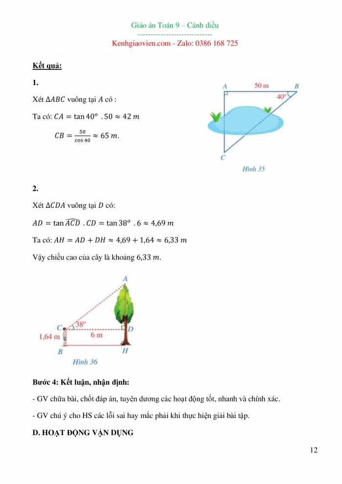 Giáo án và PPT đồng bộ Toán 9 cánh diều