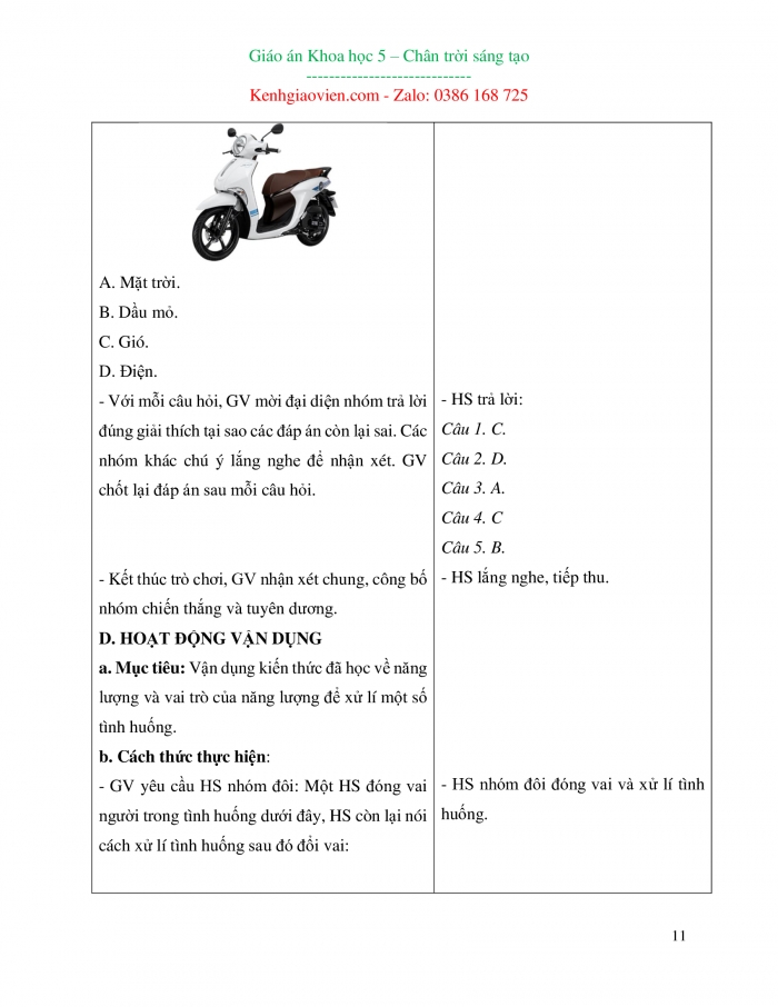 Giáo án và PPT đồng bộ Khoa học 5 chân trời sáng tạo