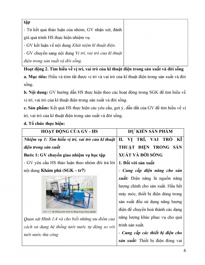 Giáo án và PPT công nghệ 12 điện - điện tử Kết nối bài 1: Giới thiệu tổng quan về kĩ thuật điện