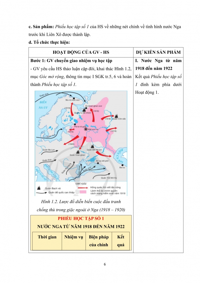 Giáo án và PPT Lịch sử 9 cánh diều bài 1: Nước Nga và Liên Xô từ năm 1918 đến năm 1945