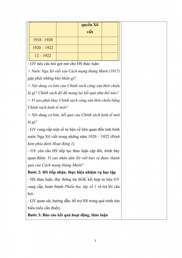 Giáo án và PPT Lịch sử 9 cánh diều bài 1: Nước Nga và Liên Xô từ năm 1918 đến năm 1945