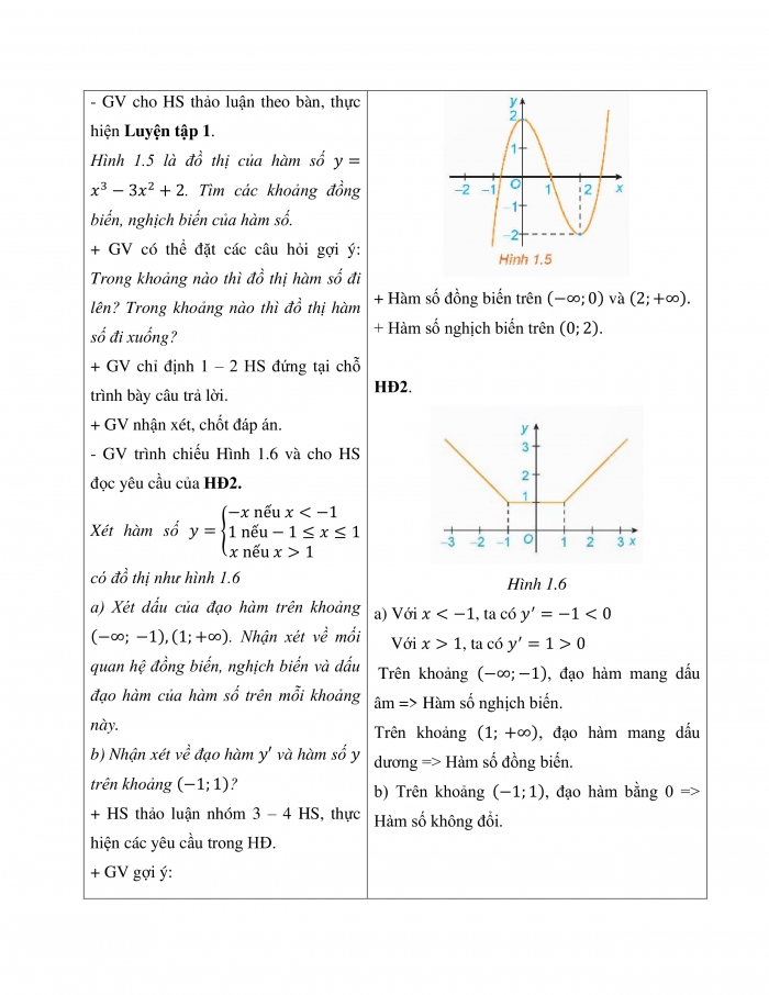 Giáo án và PPT Toán 12 kết nối bài 1: Tính đơn điệu và cực trị của hàm số