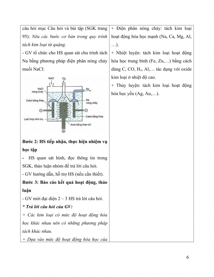 Giáo án và PPT KHTN 9 kết nối Bài 20: Tách kim loại và việc sử dụng hợp kim