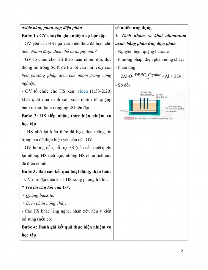 Giáo án và PPT KHTN 9 kết nối Bài 20: Tách kim loại và việc sử dụng hợp kim