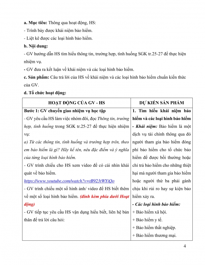 Giáo án và PPT Kinh tế pháp luật 12 cánh diều bài 3: Bảo hiểm