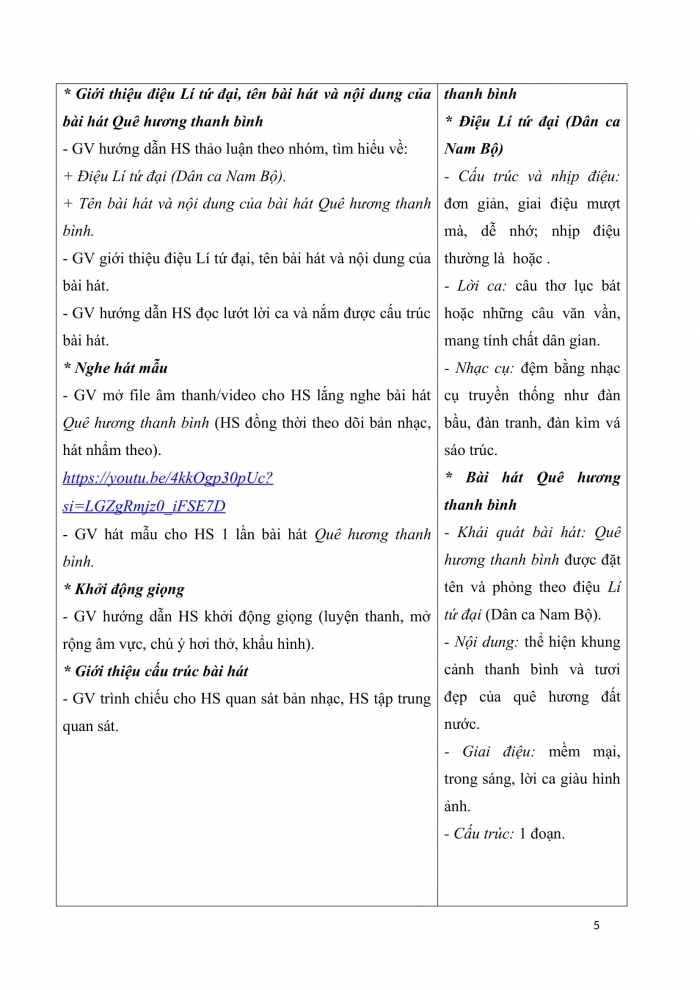 Giáo án và PPT Âm nhạc 9 cánh diều Bài 3: Hát Bài hát Quê hương thanh bình, Nghe nhạc Bài dân ca Ví đò đưa sông Lam, Thường thức âm nhạc Dân ca Ví, Giặm Nghệ Tĩnh