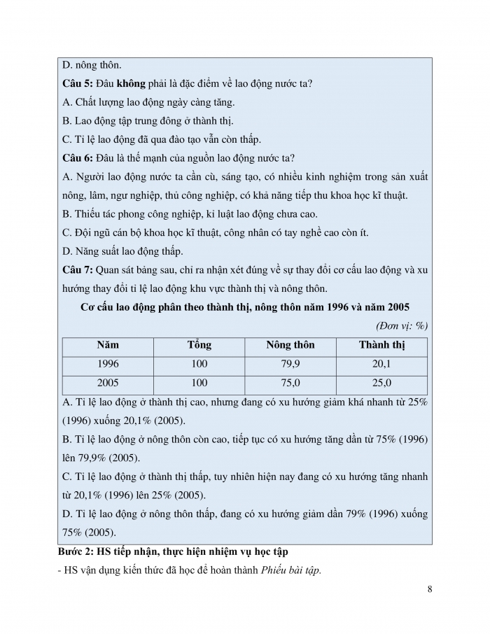 Giáo án và PPT Địa lí 9 chân trời bài 3: Thực hành Phân tích vấn đề việc làm ở địa phương