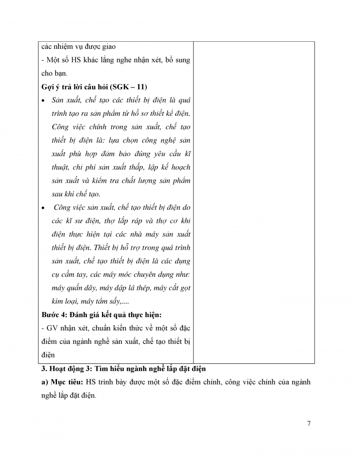 Giáo án và PPT công nghệ 12 điện - điện tử Cánh diều bài 2: Một số ngành nghề thuộc lĩnh vực kĩ thuật điện