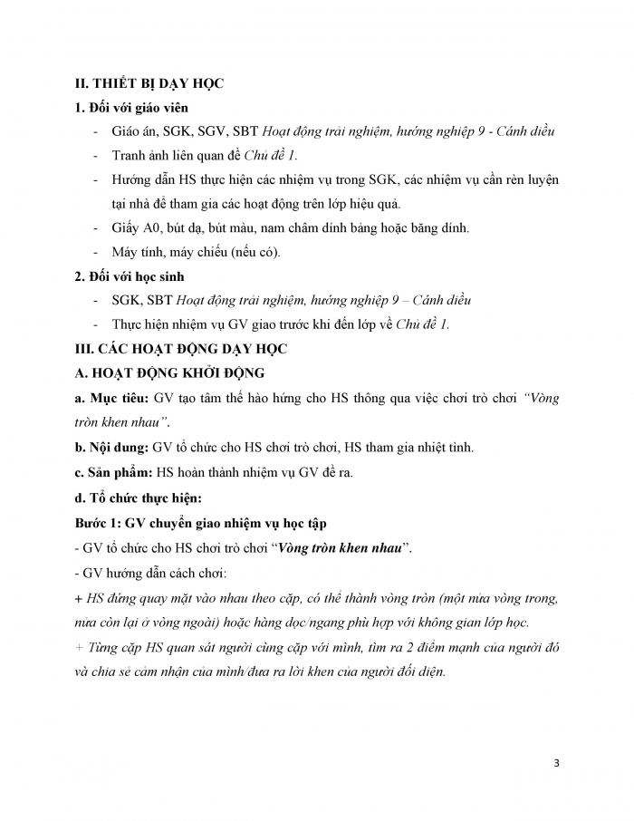 Giáo án và PPT Hoạt động trải nghiệm 9 cánh diều Chủ đề 1 Xây dựng văn hoá nhà trường - Phòng chống bắt nạt học đường