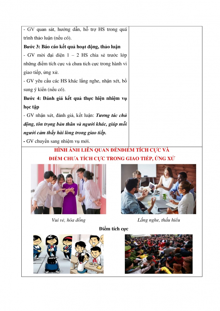 Giáo án và PPT Hoạt động trải nghiệm 9 chân trời bản 2 Chủ đề 1: Thể hiện kĩ năng giao tiếp, ứng xử và sống hài hoà