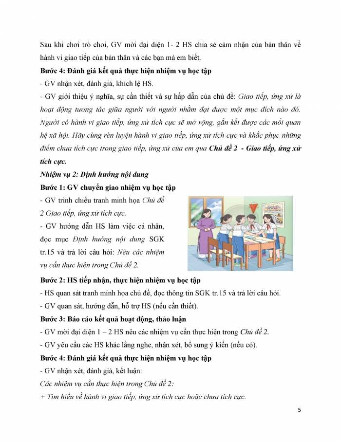 Giáo án và PPT Hoạt động trải nghiệm 9 chân trời bản 1 Chủ đề 2: Giao tiếp, ứng xử tích cực