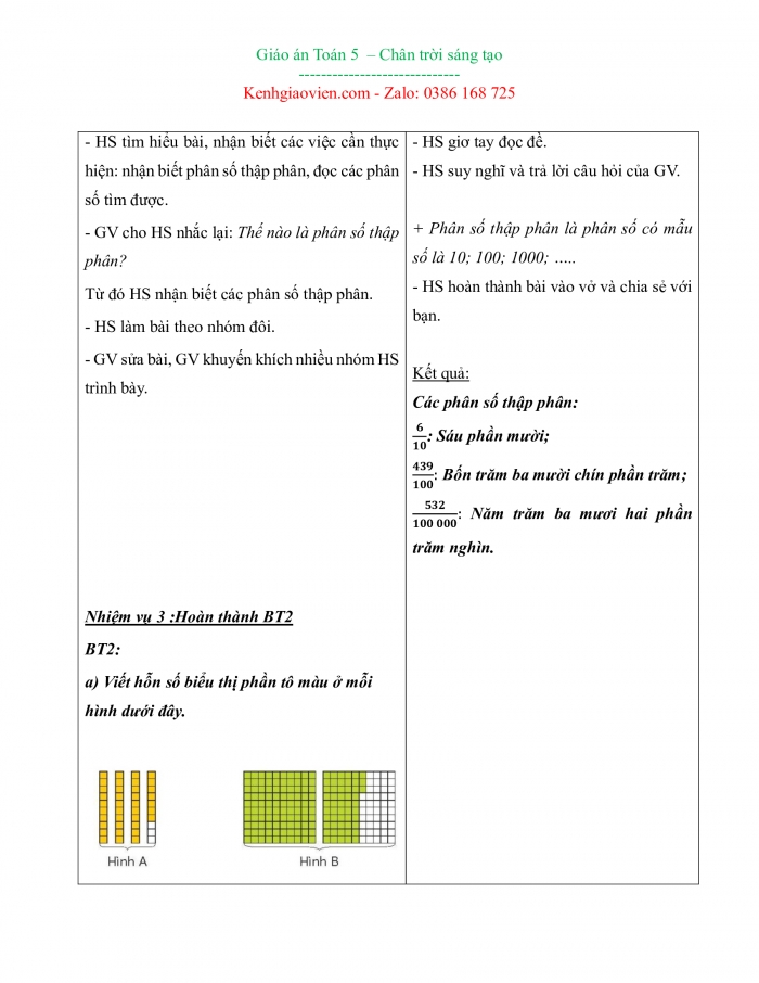 Giáo án và PPT đồng bộ Toán 5 chân trời sáng tạo