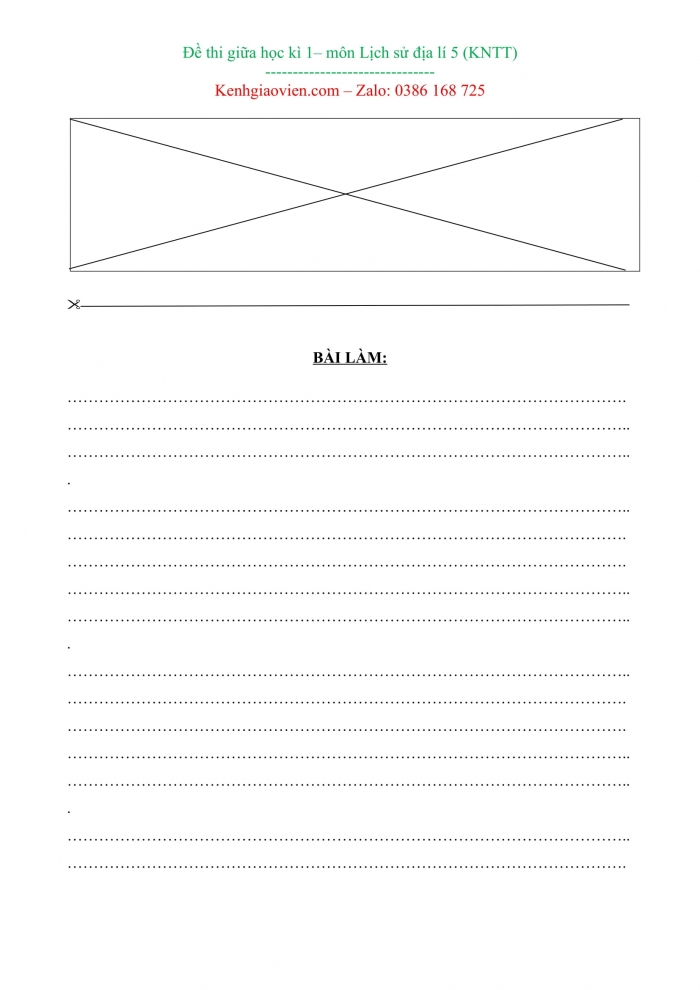 Đề kiểm tra, đề thi mẫu môn Lịch sử và địa lí 5 Kết nối tri thức