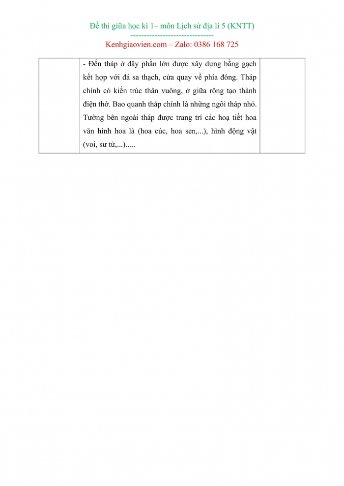 Đề kiểm tra, đề thi mẫu môn Lịch sử và địa lí 5 Kết nối tri thức