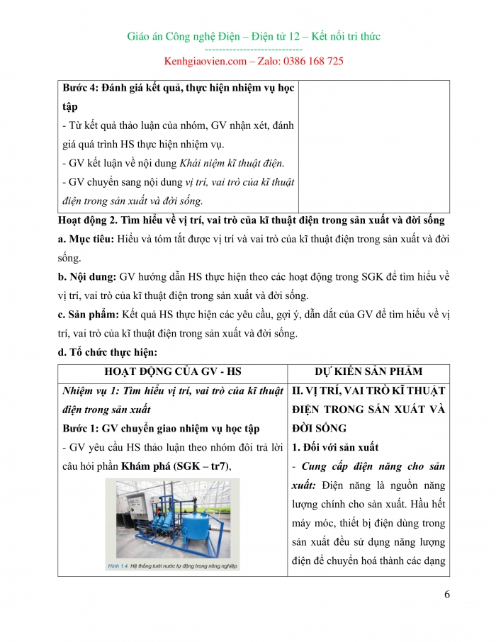 Giáo án và PPT đồng bộ Công nghệ 12 Điện - Điện tử Kết nối tri thức