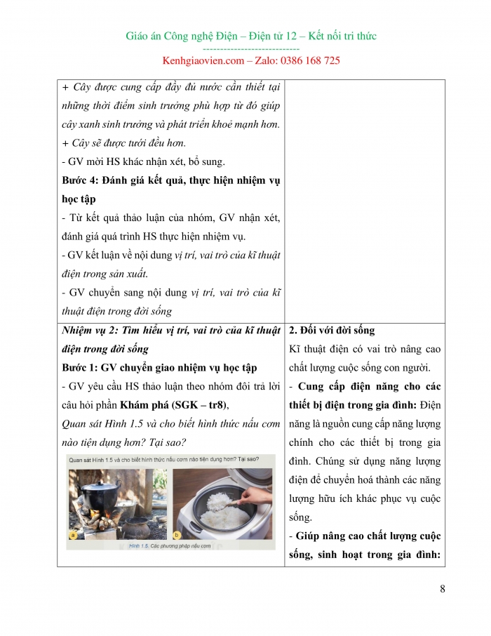 Giáo án và PPT đồng bộ Công nghệ 12 Điện - Điện tử Kết nối tri thức