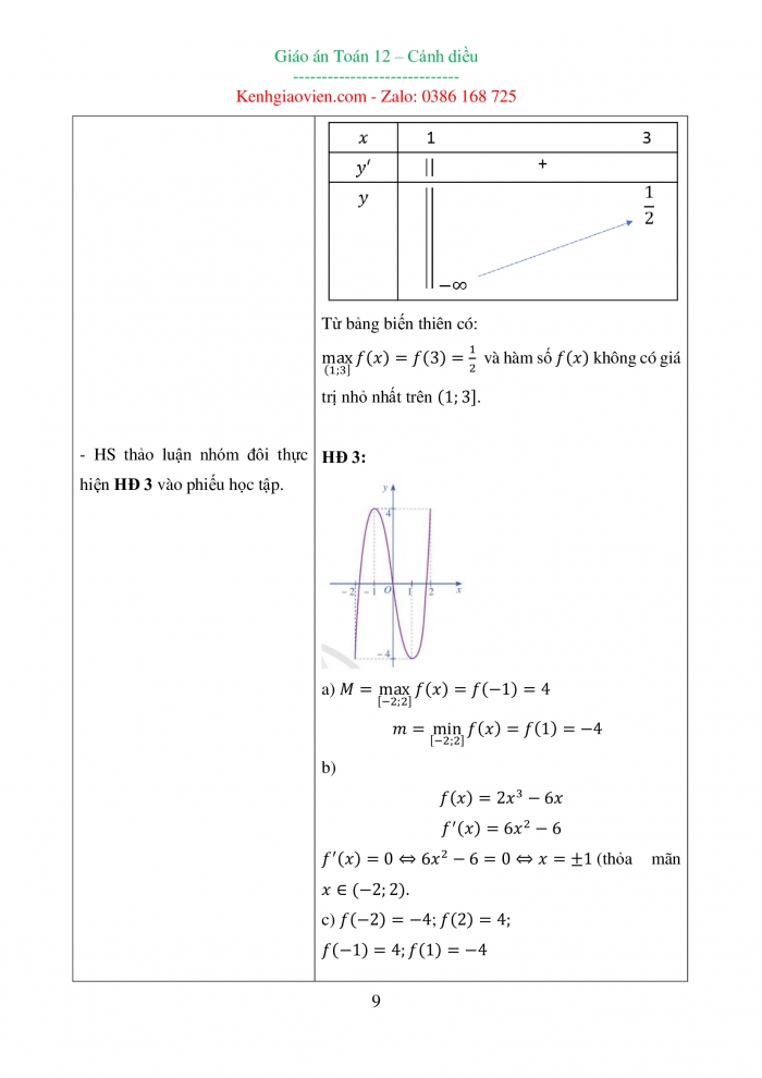 Giáo án và PPT đồng bộ Toán 12 cánh diều