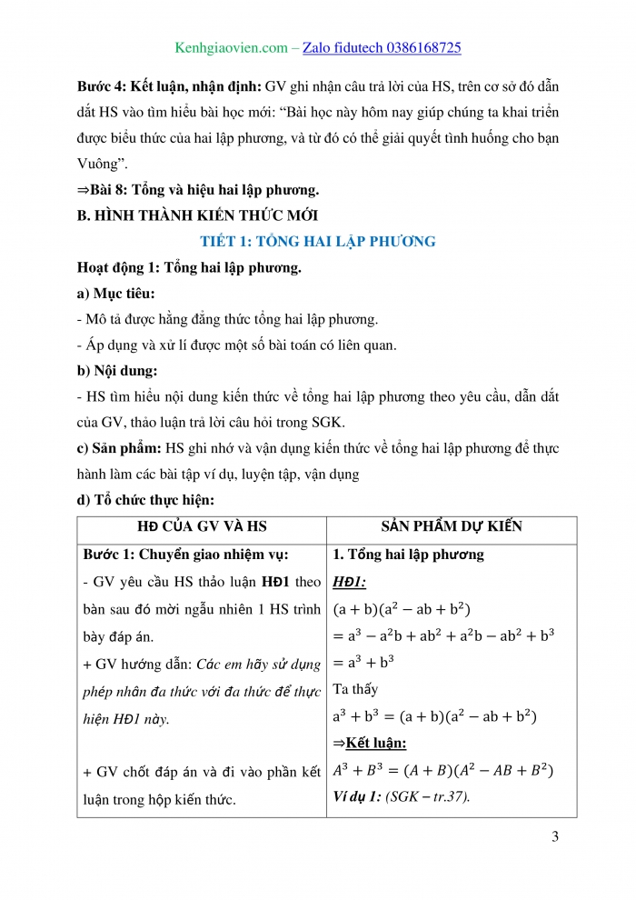 Giáo án và PPT đồng bộ Toán 8 kết nối tri thức