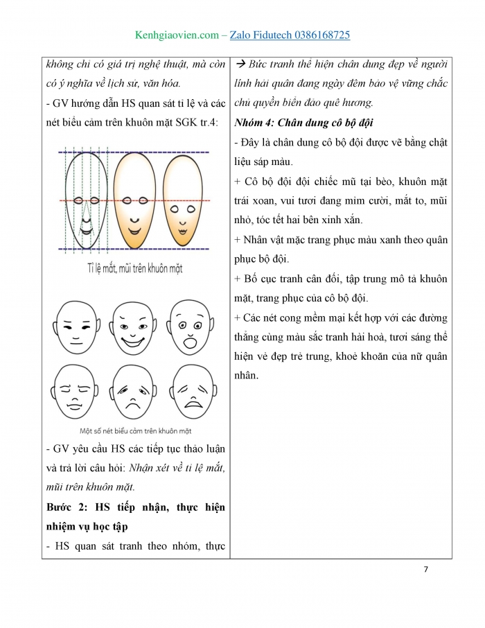 Giáo án và PPT đồng bộ Mĩ thuật 7 cánh diều