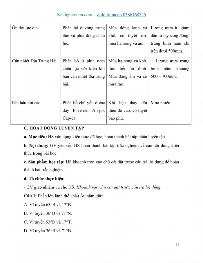 Giáo án và PPT đồng bộ Địa lí 7 chân trời sáng tạo