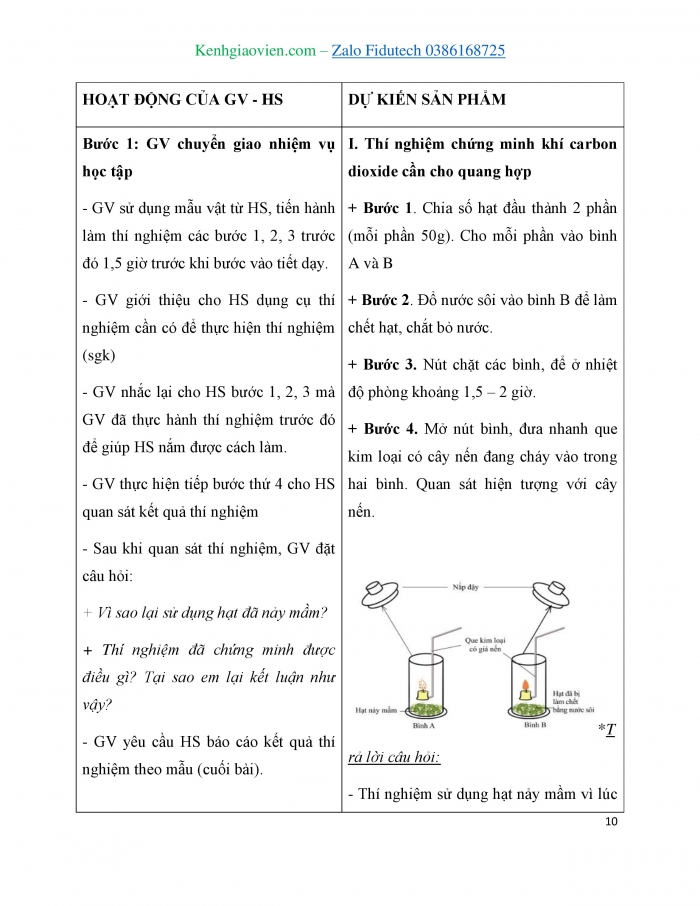 Giáo án và PPT đồng bộ Sinh học 7 cánh diều