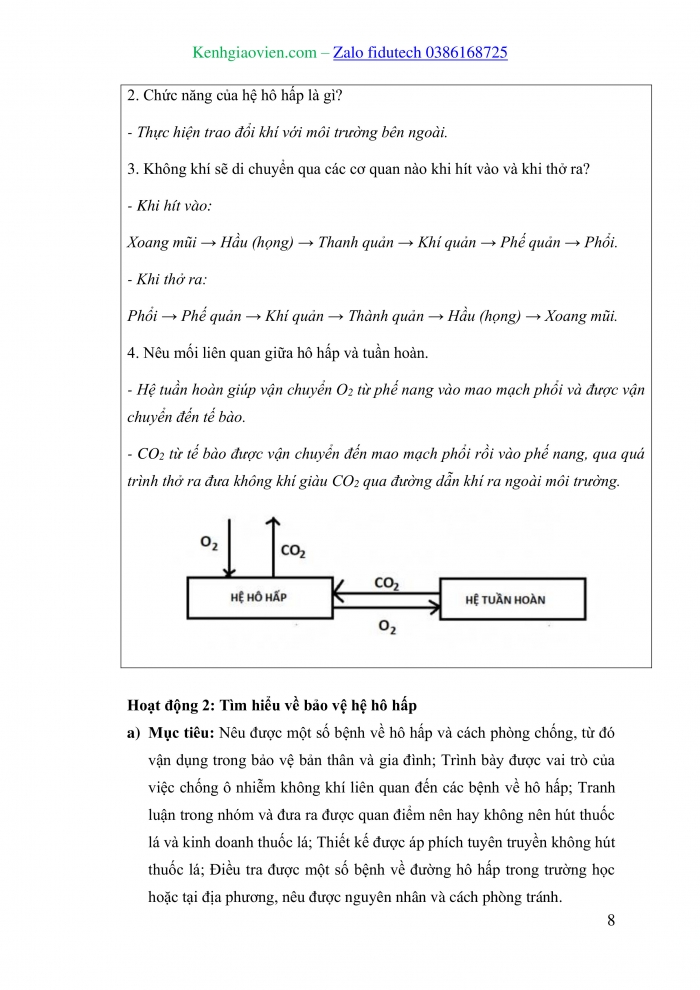 Giáo án và PPT đồng bộ Sinh học 8 cánh diều