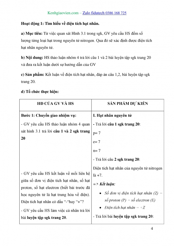 Giáo án và PPT đồng bộ Hoá học 10 chân trời sáng tạo