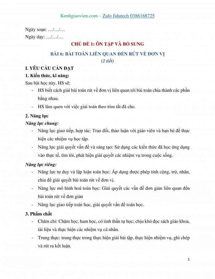 Giáo án và PPT đồng bộ Toán 4 chân trời sáng tạo