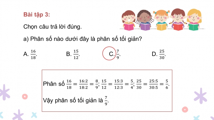 Giáo án điện tử Toán 5 kết nối Bài 3: Ôn tập phân số