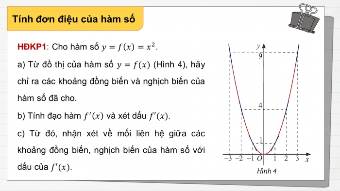 Giáo án điện tử Toán 12 chân trời Bài 1: Tính đơn điệu và cực trị của hàm số