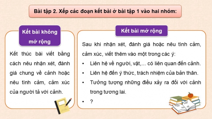 Giáo án điện tử Tiếng Việt 5 chân trời Bài 6: Viết đoạn kết cho bài văn tả phong cảnh