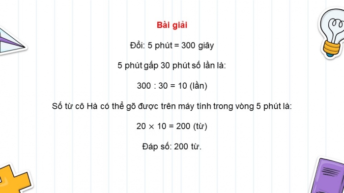 Giáo án điện tử Toán 5 cánh diều Bài 10: Luyện tập