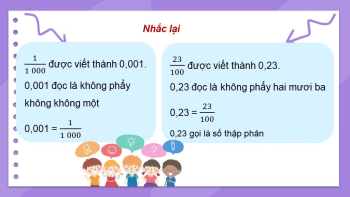 Giáo án điện tử Toán 5 cánh diều Bài 14: Số thập phân (tiếp theo)