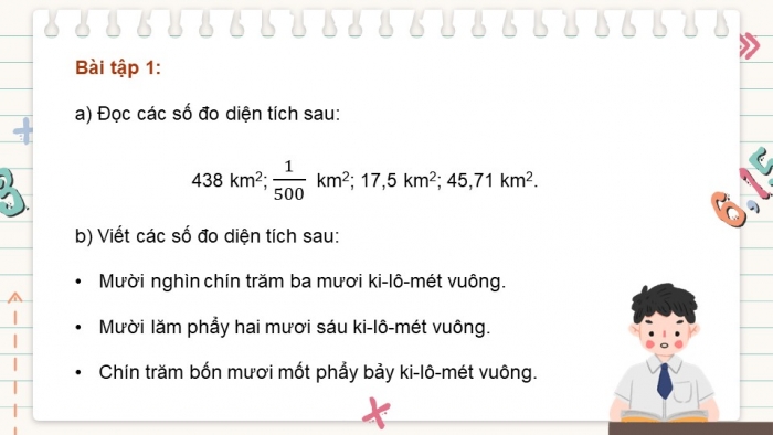 Giáo án điện tử Toán 5 cánh diều Bài 22: Ki-lô-mét vuông