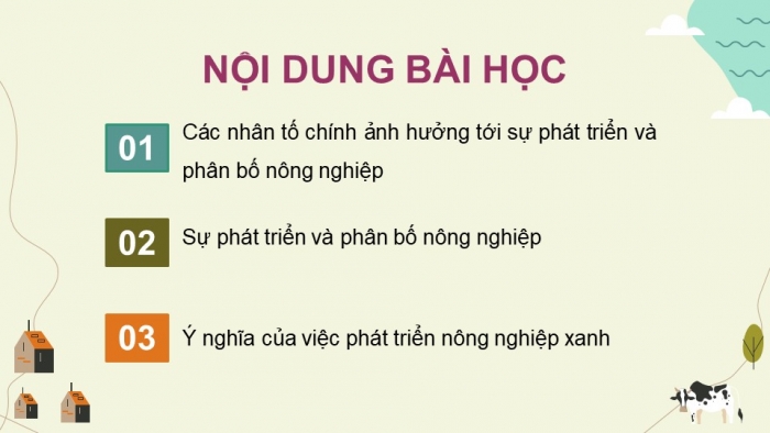 Giáo án điện tử Địa lí 9 kết nối Bài 4: Nông nghiệp