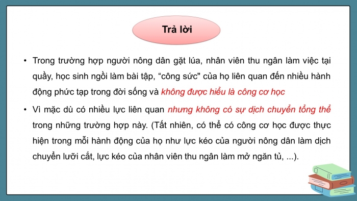 Giáo án điện tử KHTN 9 chân trời - Phân môn Vật lí Bài 3: Công và công suất