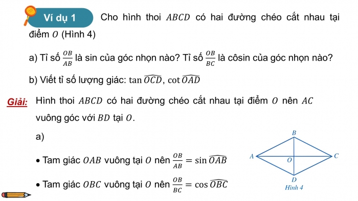 Giáo án điện tử Toán 9 cánh diều Bài 1: Tỉ số lượng giác của góc nhọn