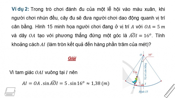 Giáo án điện tử Toán 9 cánh diều Bài 2: Một số hệ thức về cạnh và góc trong tam giác vuông