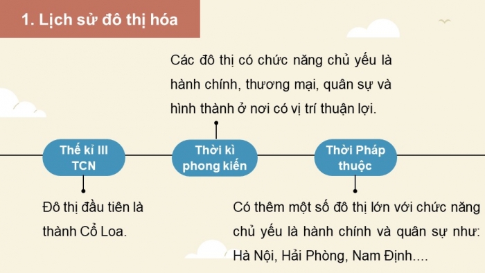 Giáo án điện tử Địa lí 12 cánh diều Bài 7: Đô thị hóa