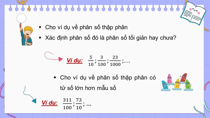 Giáo án điện tử Toán 5 chân trời Bài 4: Phân số thập phân