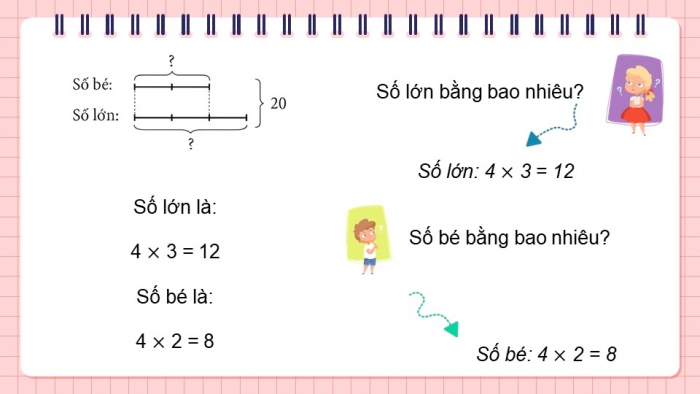 Giáo án điện tử Toán 5 chân trời Bài 10: Tìm hai số khi biết tổng và tỉ số của hai số đó