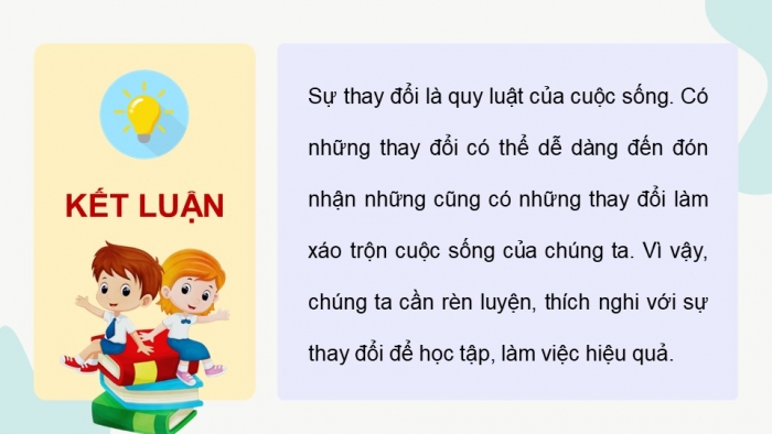 Giáo án điện tử Hoạt động trải nghiệm 9 Kết nối chủ đề 2 tuần 4