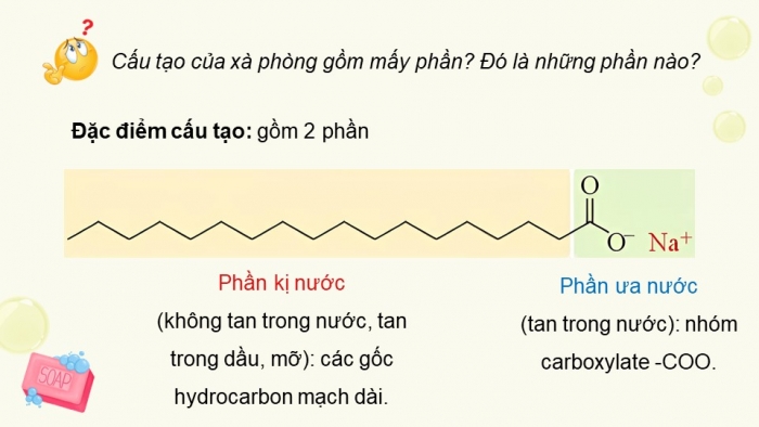 Giáo án điện tử Hóa học 12 cánh diều Bài 2: Xà phòng và chất giặt rửa tổng hợp